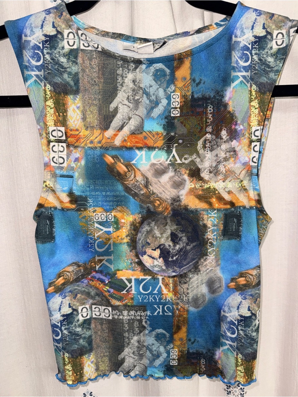 🔥Astronaut Y2K Space Tank w Open Back US6/UK10/EU38